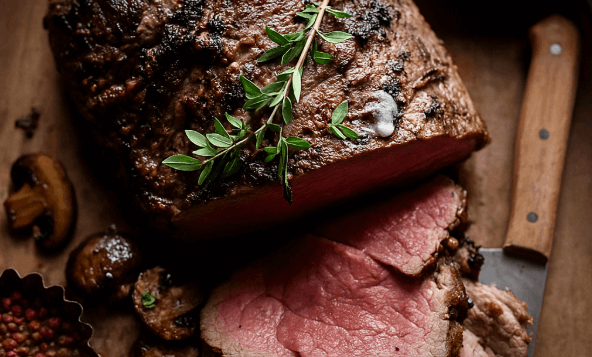 Ball tips a Black Angus